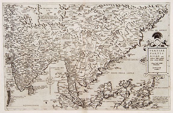 DE JODE,G., Tertiae Partis Asiae.., antique map, old maps