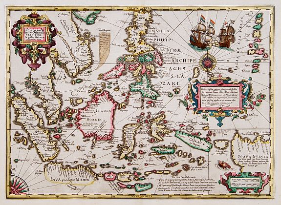 HONDIUS, H., Insulae Indiae Orientalis Praecipuae, In quibus Moluccae.., antique map, old maps