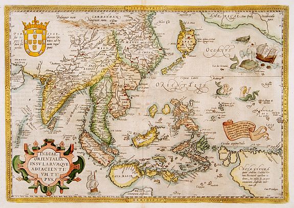 ORTELIUS,A., Indiae Orientalis Insularemque., antique map, old maps