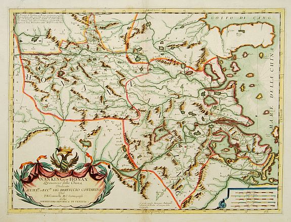 CORONELLI,V.M., Nanking, et Honan provincie della China.., antique map, old maps