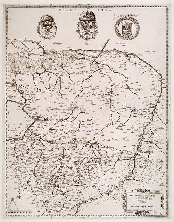 ZALTERIJ, B., Brabantiae Belgarum Provinciae recens exactaque descriptio Venetiis., antique map, old maps