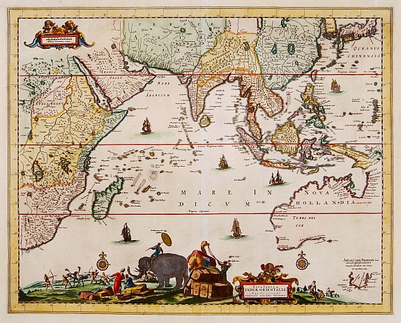 ALLARD,C., Nova Tabula Indiae Orientalis., antique map, old maps