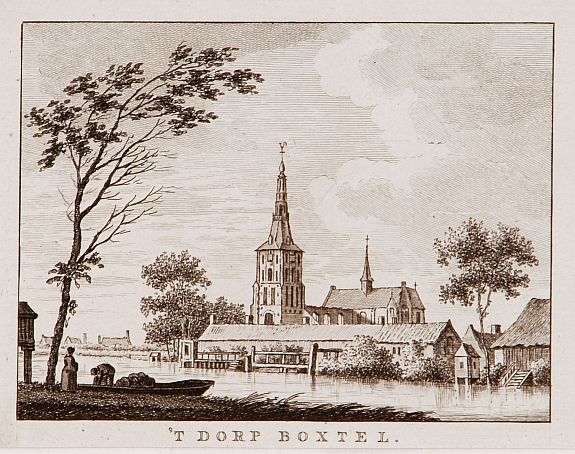 BULTHUIS, J., 't dorp Boxtel., antique map, old maps
