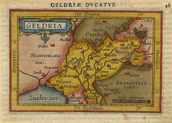 ORTELIUS,A./COIGNET.M., Geldria., antique map, old maps