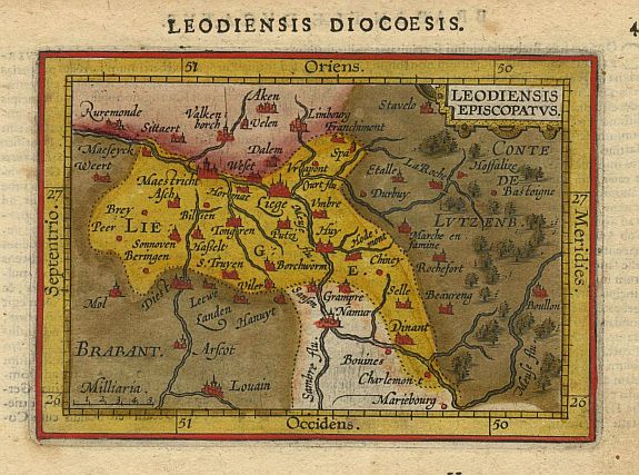ORTELIUS,A./COIGNET.M., leodiensis Episcopatus., antique map, old maps