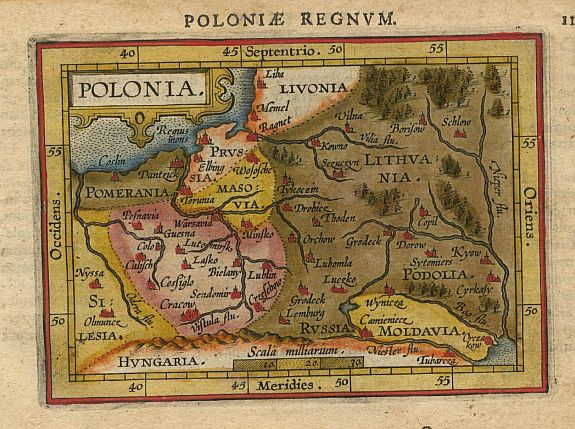 ORTELIUS,A./COIGNET.M., Polonia., antique map, old maps
