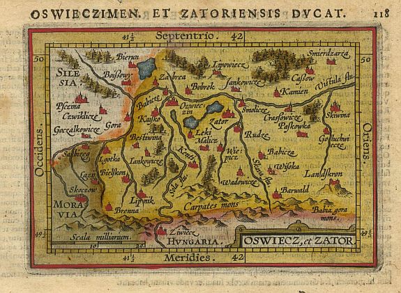 ORTELIUS,A./COIGNET.M., Oswiecz, et Zator., antique map, old maps