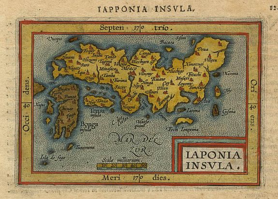 ORTELIUS,A./COIGNET.M., Iaponia Insula., antique map, old maps