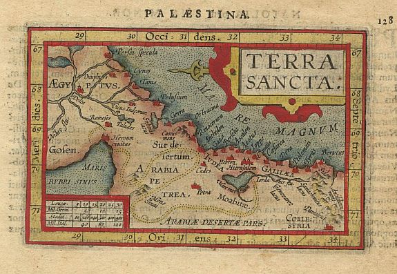 ORTELIUS, A. / COIGNET. M., Iterra Sancta., antique map, old maps
