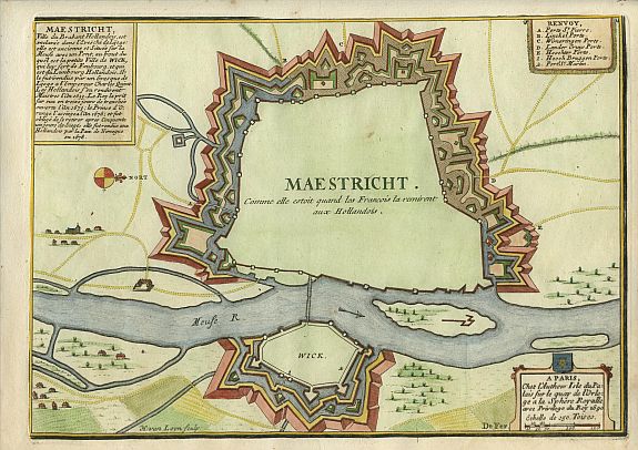 FER, N de, Maestricht., antique map, old maps