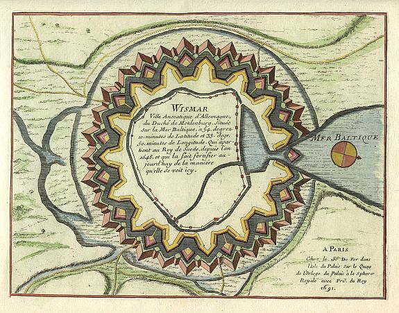 FER, N de, Wismar., antique map, old maps