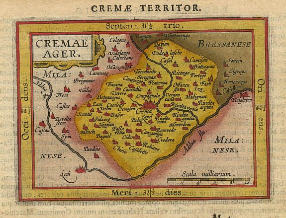 ORTELIUS,A./COIGNET.M., Cremaeager., antique map, old maps
