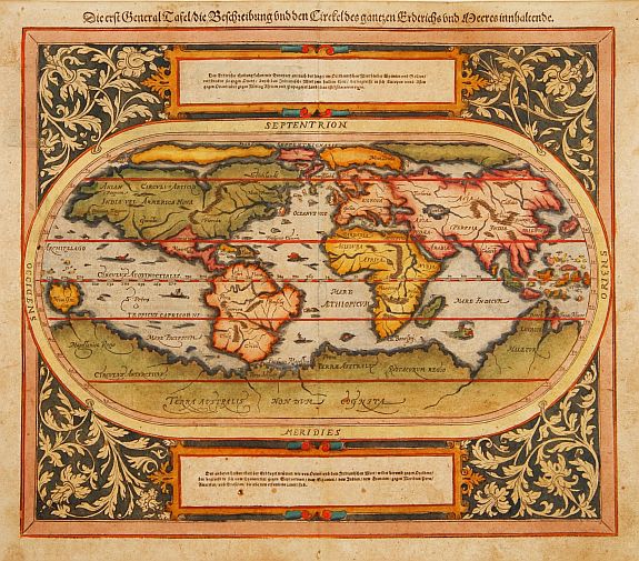 MÜNSTER,S., World map: Die erste General Tafel., antique map, old maps
