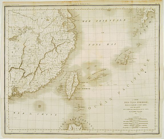 LAPIE,A.E., Carte des Isles Formose, Madjicosemah et Lieu-Kieu.., antique map, old maps