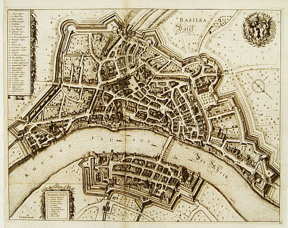 DE WIT,F. / VAN DER AA,P., Basilea Basel., antique map, old maps