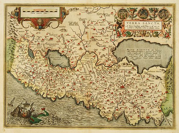 ORTELIUS,A., Terra Sancta., antique map, old maps