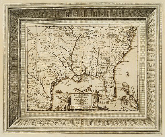 VAN DER AA,P., La Floride, suivant les nouvelles observations?, antique map, old maps