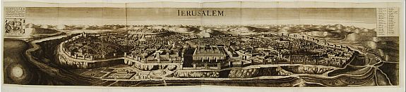 VAN DER AA,P., Ierusalem. Hierusalem veteris imago vera .., antique map, old maps