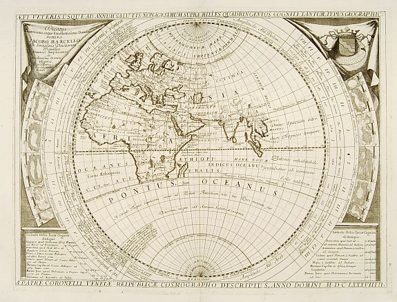 CORONELLI,P., Aevi Veteris que ad annum salutis nonagesimum supra milles quadringentos cogniti .., antique map, old maps