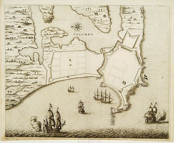 BALDAEUS,Ph., COLOMBO., antique map, old maps