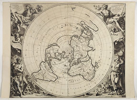 VAN DER AA, P / CASSINI, J., Planisphere Terrestre, Suivant les nouvelles Observations des Astronomes., antique map, old maps