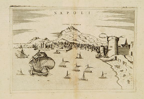 FURLANI,P. / ZALTIRIE,B., Napoli - Castel S.Martin., antique map, old maps