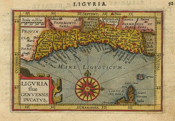 ORTELIUS,A./COIGNET.M., Liguria sive Genuensis Ducatus., antique map, old maps
