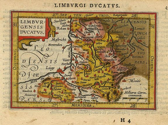 ORTELIUS,A./COIGNET.M., Limburgensis Ducatus., antique map, old maps