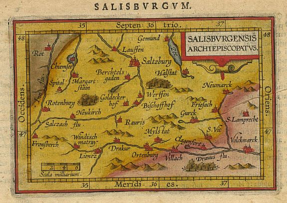 ORTELIUS,A./COIGNET.M., Salisburgensis Archiepiscopatus., antique map, old maps