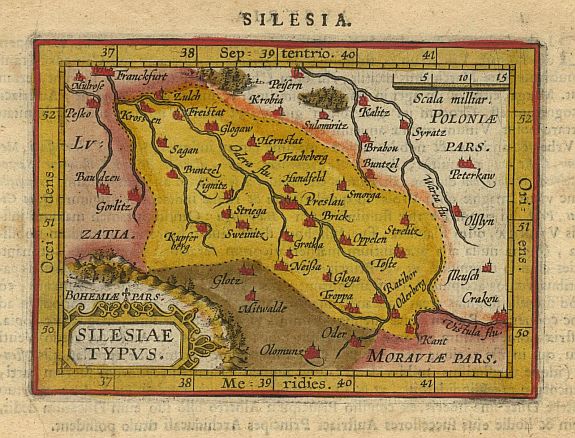 ORTELIUS,A./COIGNET.M., Silesiae Typus., antique map, old maps