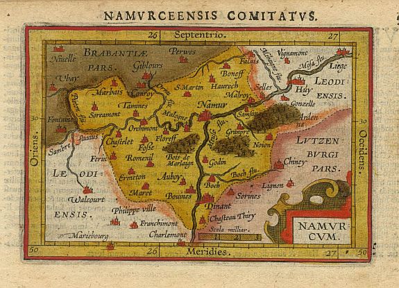 ORTELIUS,A./COIGNET.M., Namurcum, antique map, old maps