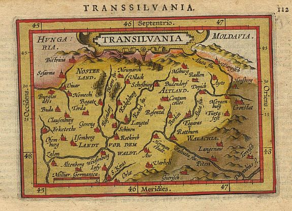ORTELIUS,A./COIGNET.M., Transilvania, antique map, old maps