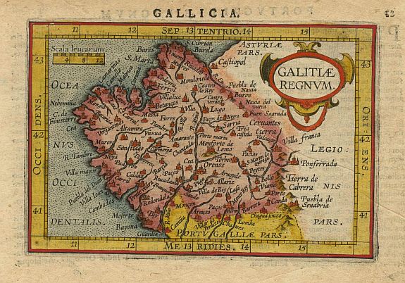 ORTELIUS,A./COIGNET.M., Galitiae Regnum., antique map, old maps