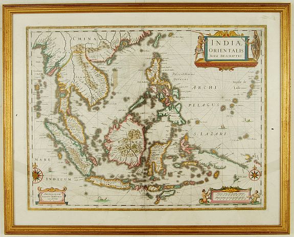 JANSSONIUS,J., Indiae Orientalis nova descriptio., antique map, old maps