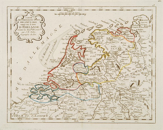 MONDHARE / NOLIN, J.B., Carte des Provinces Unies Des Pays-Bas connüe sous le nom D'Hollande .., antique map, old maps