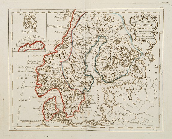 MONDHARE / NOLIN,J.B., Les Royaumes De Suede Norwege et Danemark .., antique map, old maps