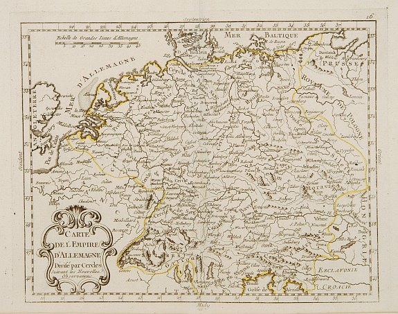 MONDHARE / NOLIN,J.B., Carte de l'Empire d'Allemagne Divisé par Cercles.., antique map, old maps