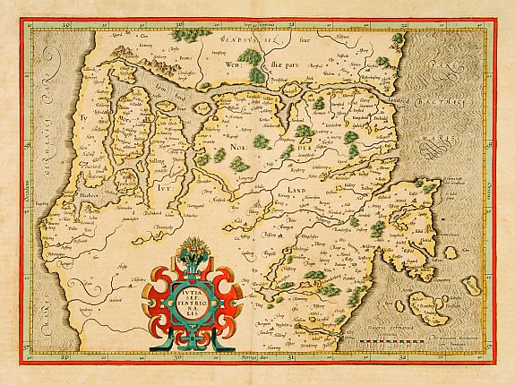 MERCATOR,G./ HONDIUS,J., Iutia Septentrionalis., antique map, old maps