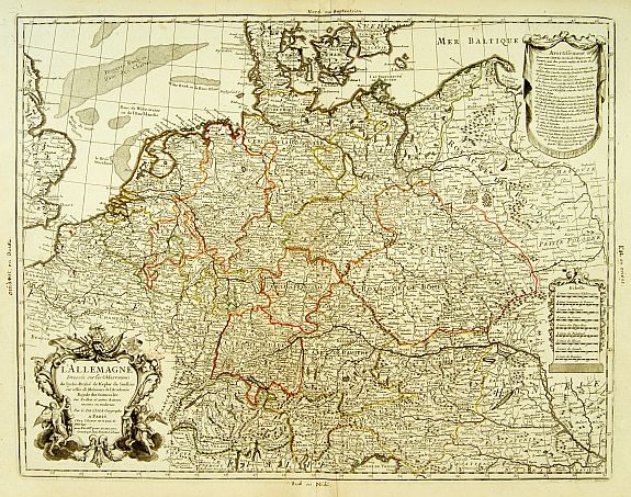 BUACHE / de l'ISLE.G., L'Allemagne dressée sur les observations.., antique map, old maps