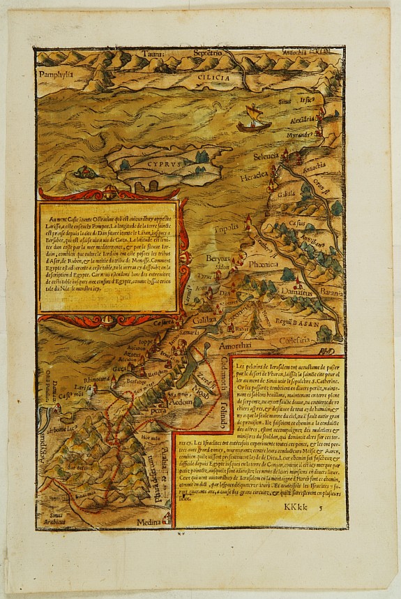 MÜNSTER,S., Terrae Sanctae Tabula, antique map, old maps