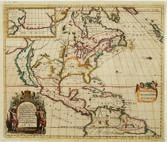 HENNEPIN,L., Charte eines sehr grossen Landes zwischen Neu Mexico und .., antique map, old maps
