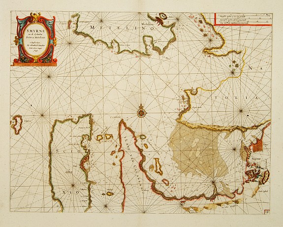 DONCKER,H., Smyrne en de Eylanden Scio en Metelino., antique map, old maps