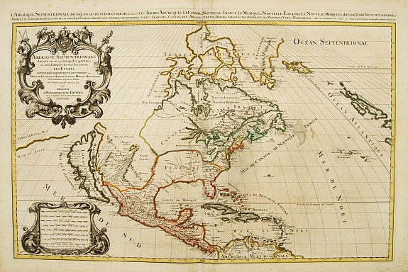 JAILLOT, A.H., Amerique septentrionale., antique map, old maps