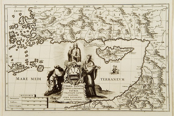 SCHERER,H., Terra Sancta Christi et Deiparae patria .., antique map, old maps