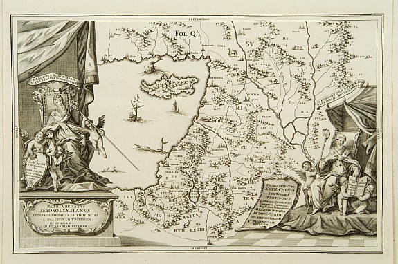 SCHERER,H., Patriarchatus Ierosolymitanus comprehendebat tres provincias.., antique map, old maps