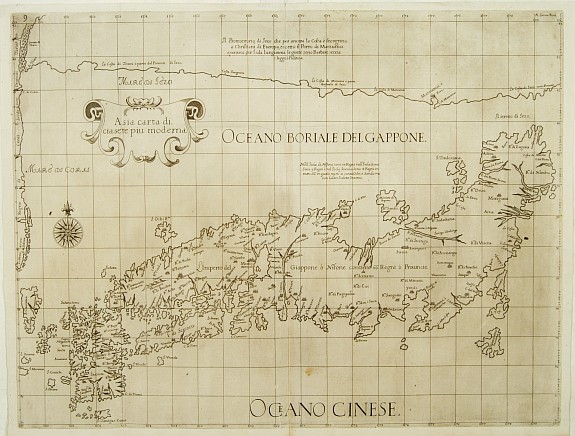 DUDLEY,R., Asia carta di ciasete piu moderna. (Japan), antique map, old maps