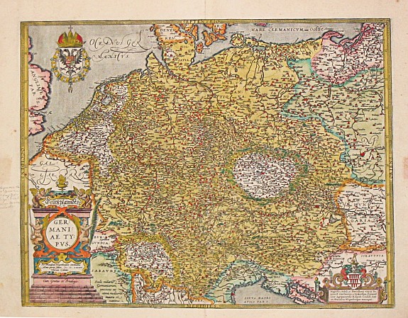 Ortelius, A. / F. Hoogenberg., Deutschlanndt / GER: / MANI: / AE TY: / PUS. 1576., antique map, old maps