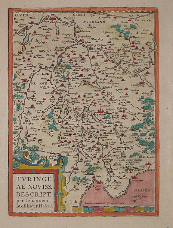 Ortelius, A., TURINGI: / AE NOVISS. / DESCRIPT., antique map, old maps