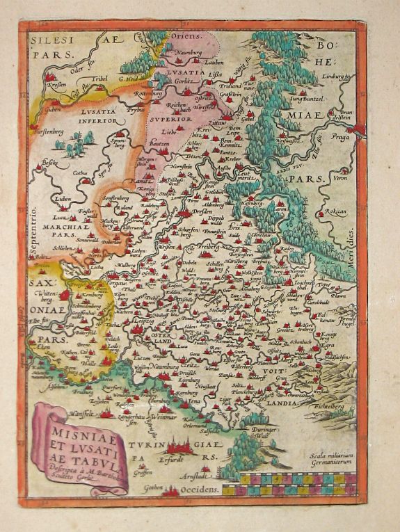 Ortelius, A., MISNAE / ET LYSATI: / AE TABULA., antique map, old maps