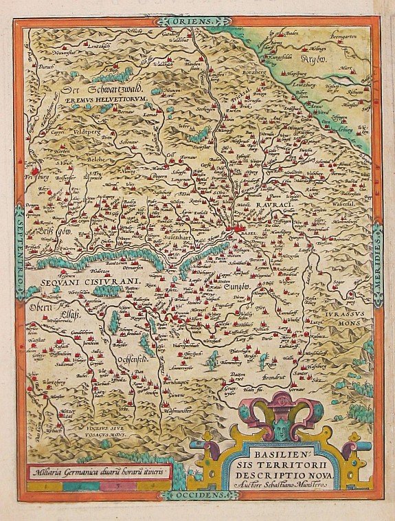 Ortelius, A., BASILIEN: / SIS TERRITORII / DESCRIPTIO NOVA., antique map, old maps